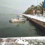 Снег в порту Лименас, Тасос